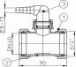 Preview: T-Stück DN40x6/4" mit HL19.2 HL19T.2/40